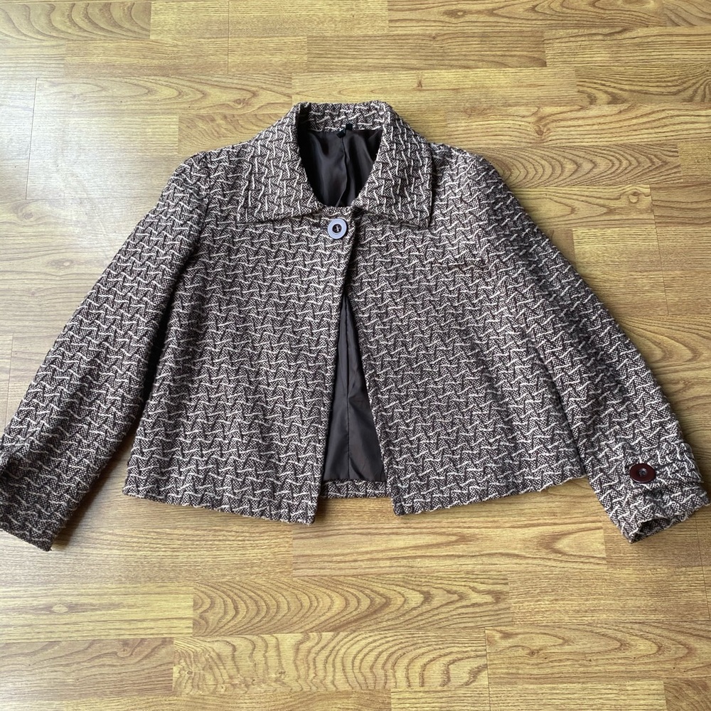 Ambition Brown Pea Coat Size Small